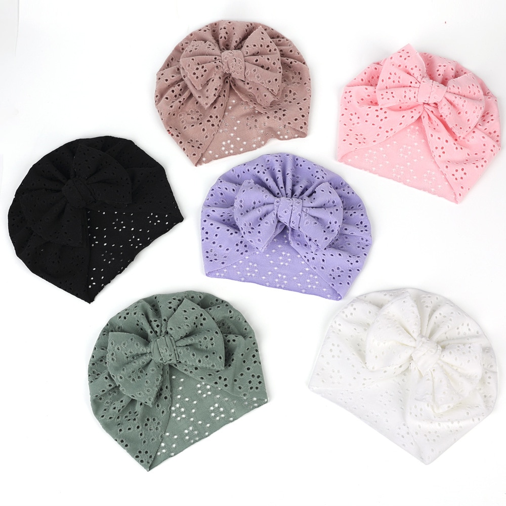 Newborn Turban Baby Girl Headband Turbans BowKnot Infant Beanie Girls Soft Cute Toddler Cap Children Headwraps Baby Accessories