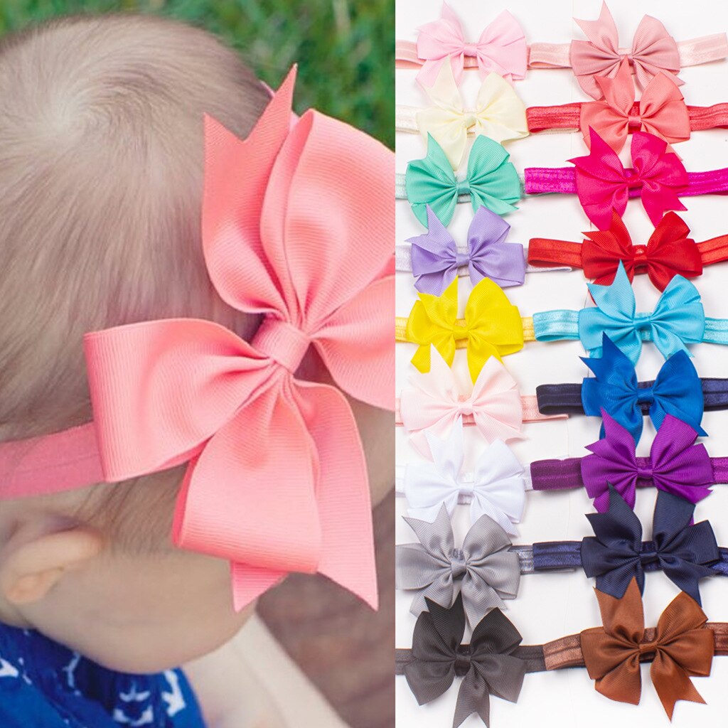 Baby Headband for Child Bowknot Headwear Cables Turban for Kids Elastic Headwrap Baby Hair Accessories