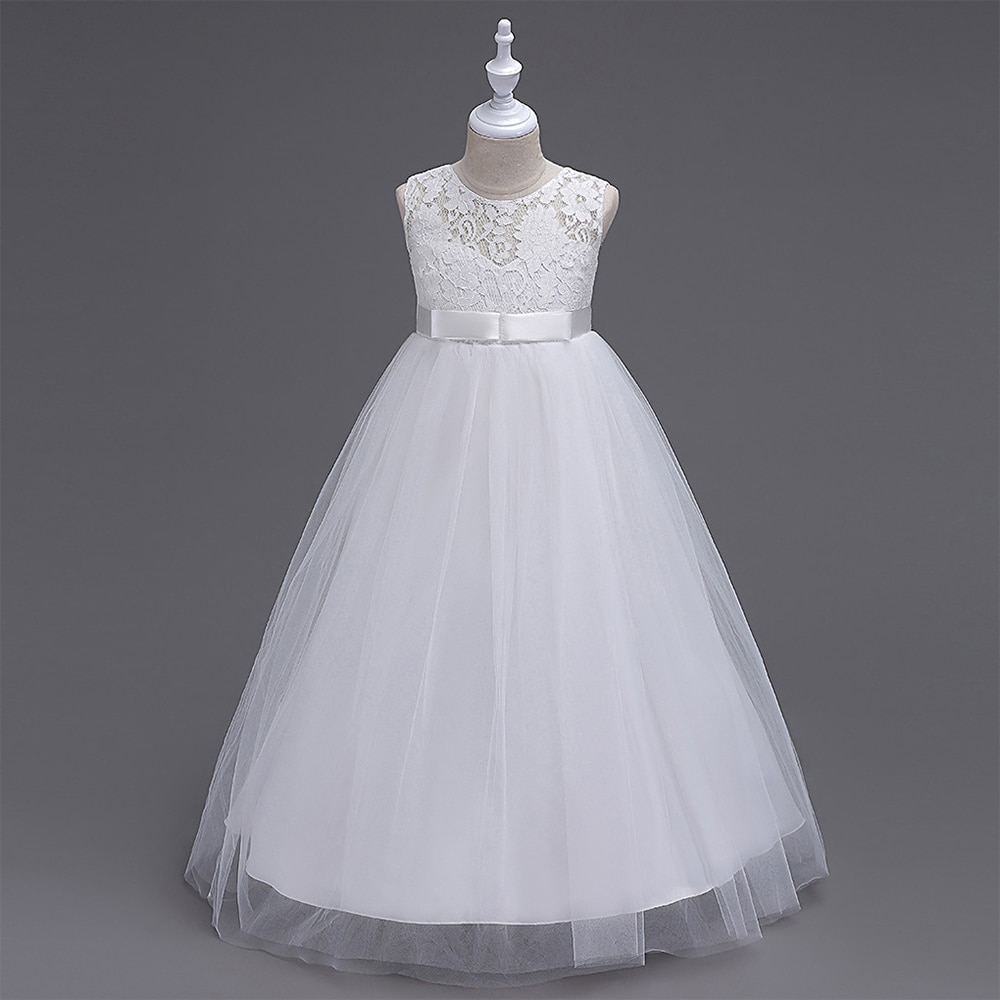 Formal Occasion Girl Princess Dresses For Kids Costume Wedding Birthday Party Ball Gown Long Bridesmaid Skirt Children Clothing