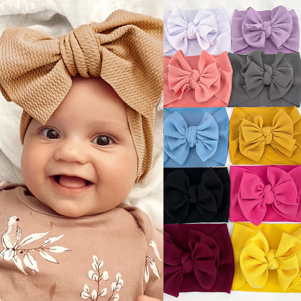 Creative Children's Soft Butterfly Knot Hair Band Hair Accessories Baby Multi-color Headwear Baby Turban Kids Hats & Ca