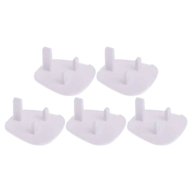 5pcs White UK Power Socket Electrical Outlet Baby Safety Guard for Protection Anti Electric Shock Plugs Protector Cover GXMB