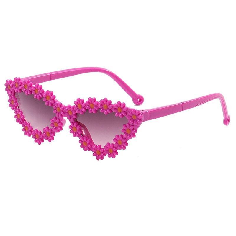 Child Girls Sunglasses, Cute Sweet Flowers Summer Outdoor Travel Casual Kids Glasses