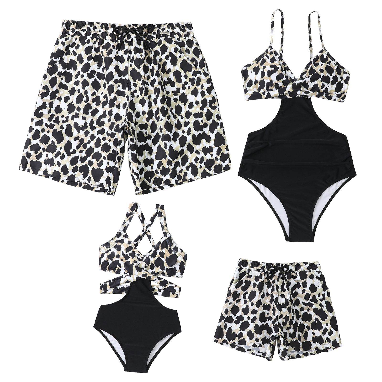 2023 Family Bikini Swimwear Beach Bath Swimsuits Mommy and Me Clothes Matching Outfits