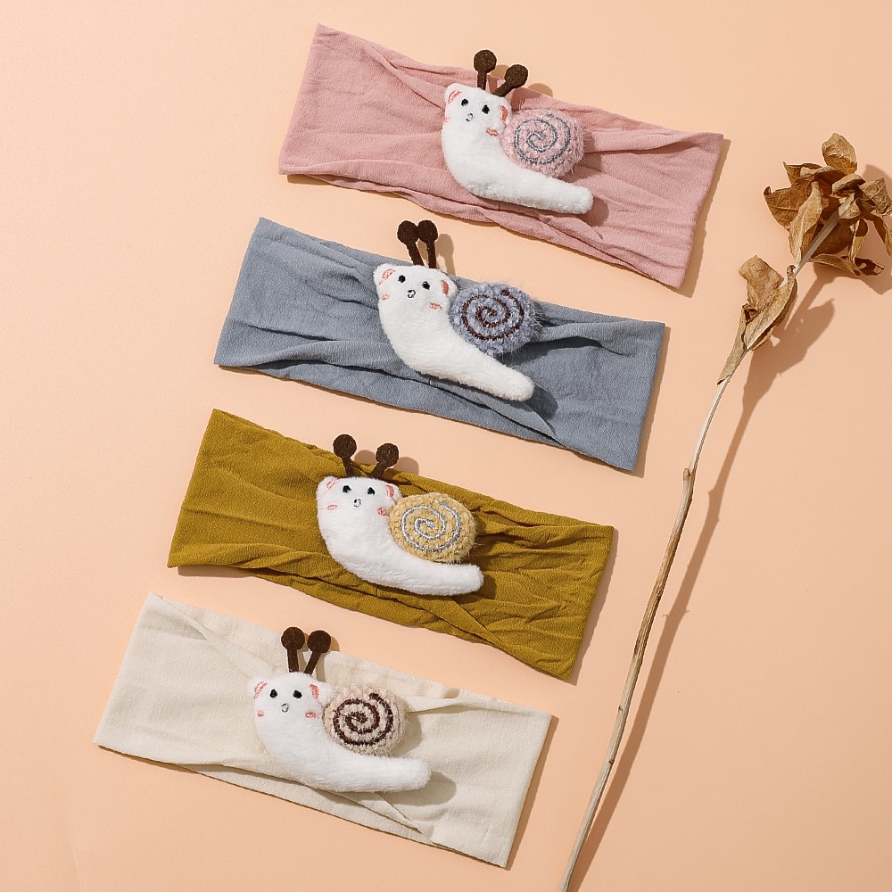 Baby Headband Girls Soft Elastic Hair Band Cartoon Snail Headbands For Girls Newborn Hair Accessories For Kids Girls