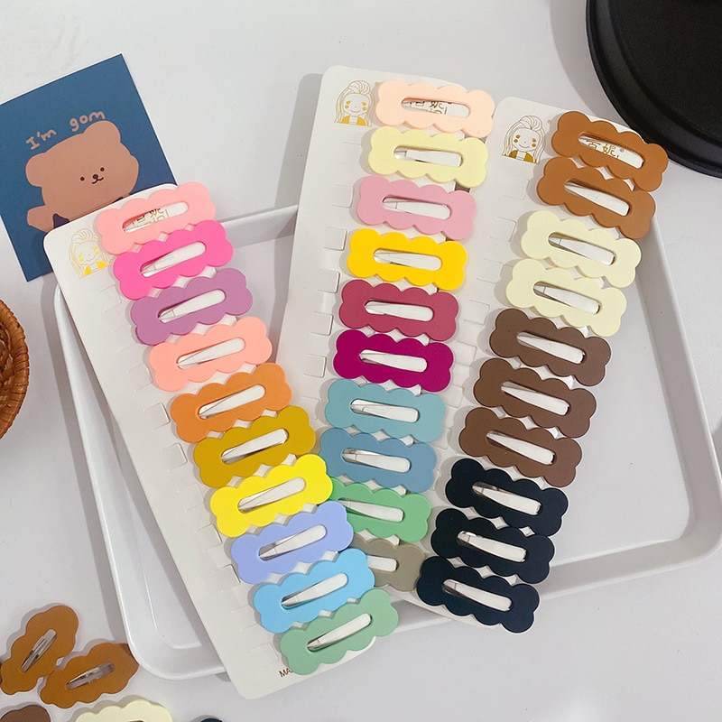 10Pcs/set Children Barrette Hairpin Headband Princess Candy Color Hair Pin Bang Side Clip Tiaras for Mother Kid Girl Accessories
