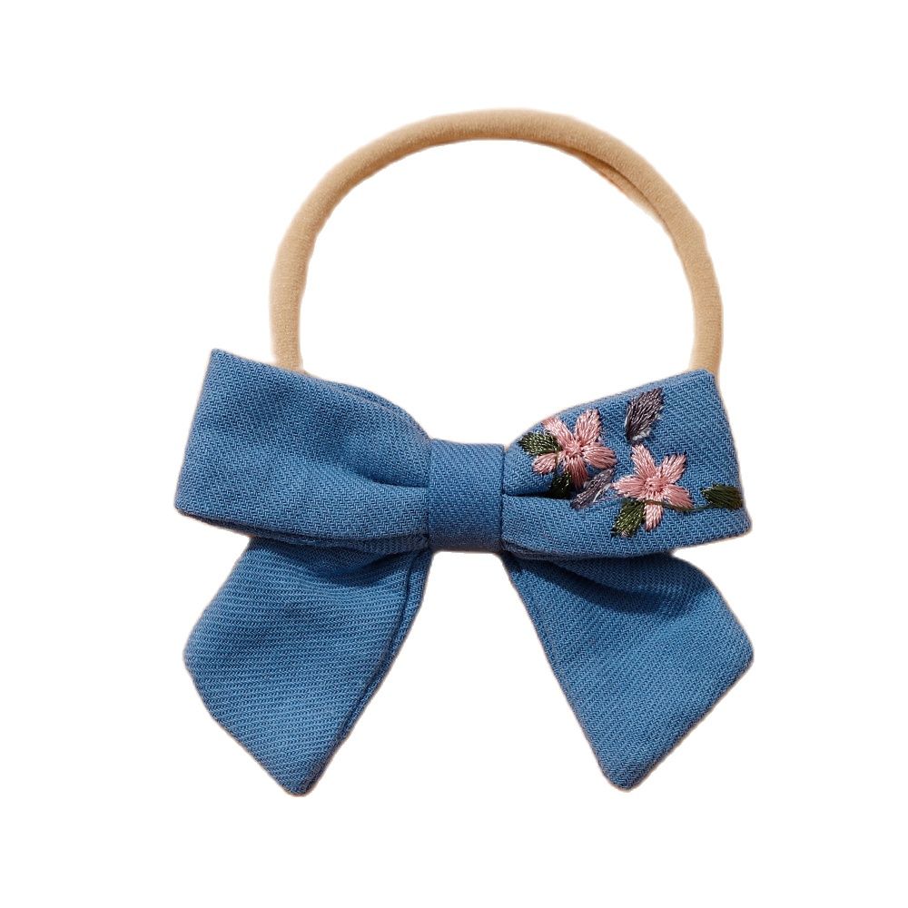 Hair Bands Printed Bows Headband Soft Elastic Nylon Hair bands For Kids Girls Headwear Baby Hair Accessories