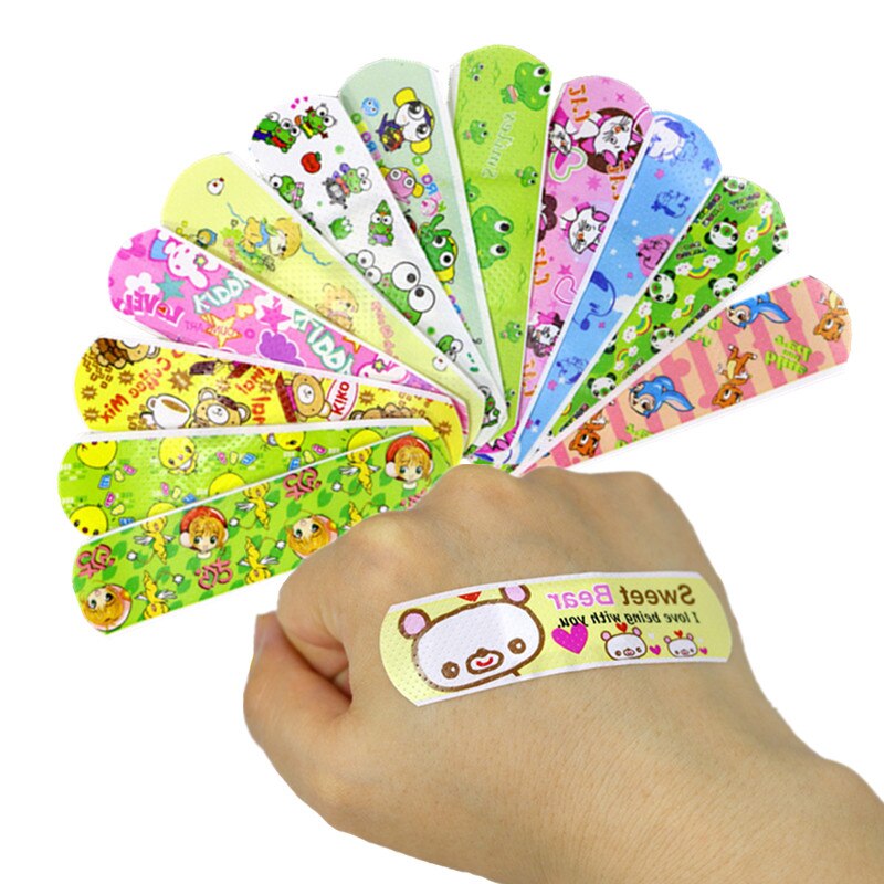 120pcs/set Cartoon Animal Band Aid Kawaii Panda Frog Wound Plaster for Children Patch First Aid Adhesive Bandage Medical Strips