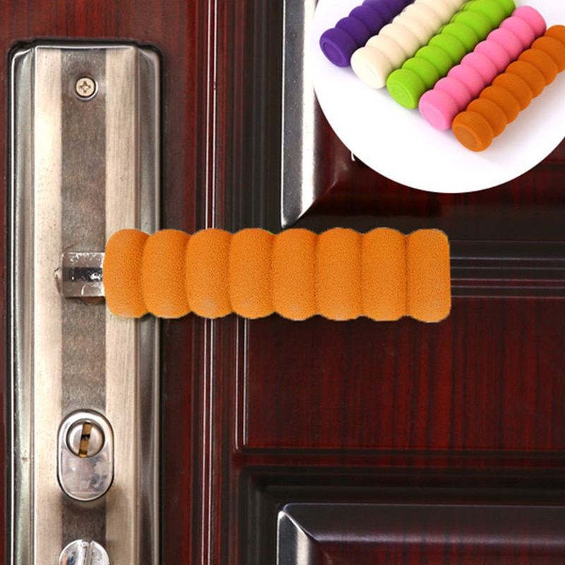 1PC Soft Spiral Foam Elastic Door Handle Cover Doorknob Guard Protector Anti-collision Door Stopper Safety Practical Home Decor