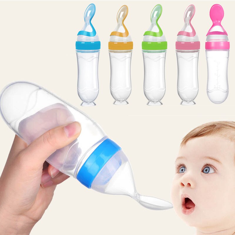 Baby Spoon Bottle Feeder Dropper Silicone Spoons for Feeding Medicine Kids Toddler Cutlery Utensils Children Accessories