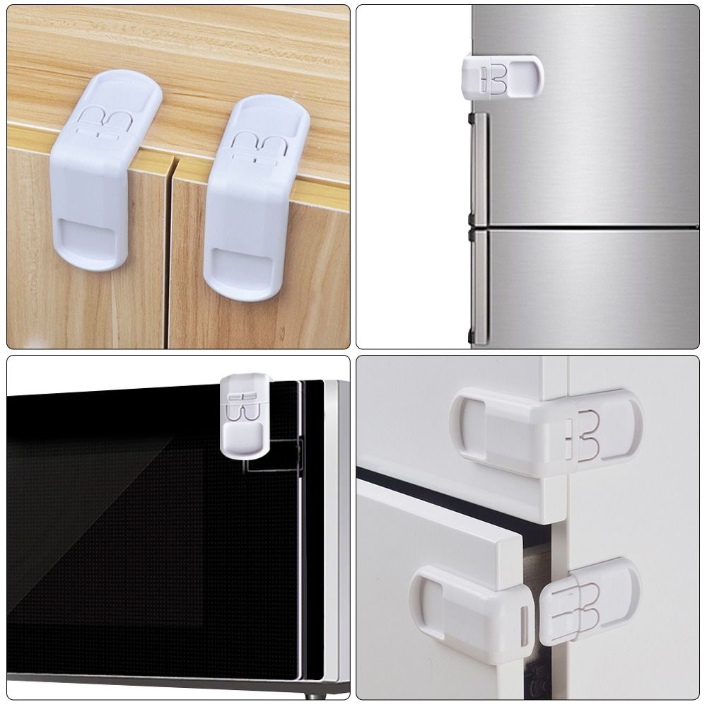 3Pcs New Children Safety Anti-Pinching Plastic Security Protection Safety Drawer Lock Locker Buckle Cabinet Door Lock