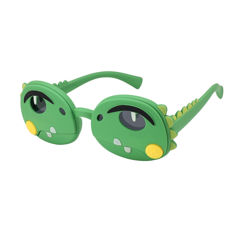 EWODOS 3-12 Years Kids Boys Polarized Sunglasses Lightweight Cartoon Dinosaur Sun Protection Glasses for Girl Boys Beach Holiday