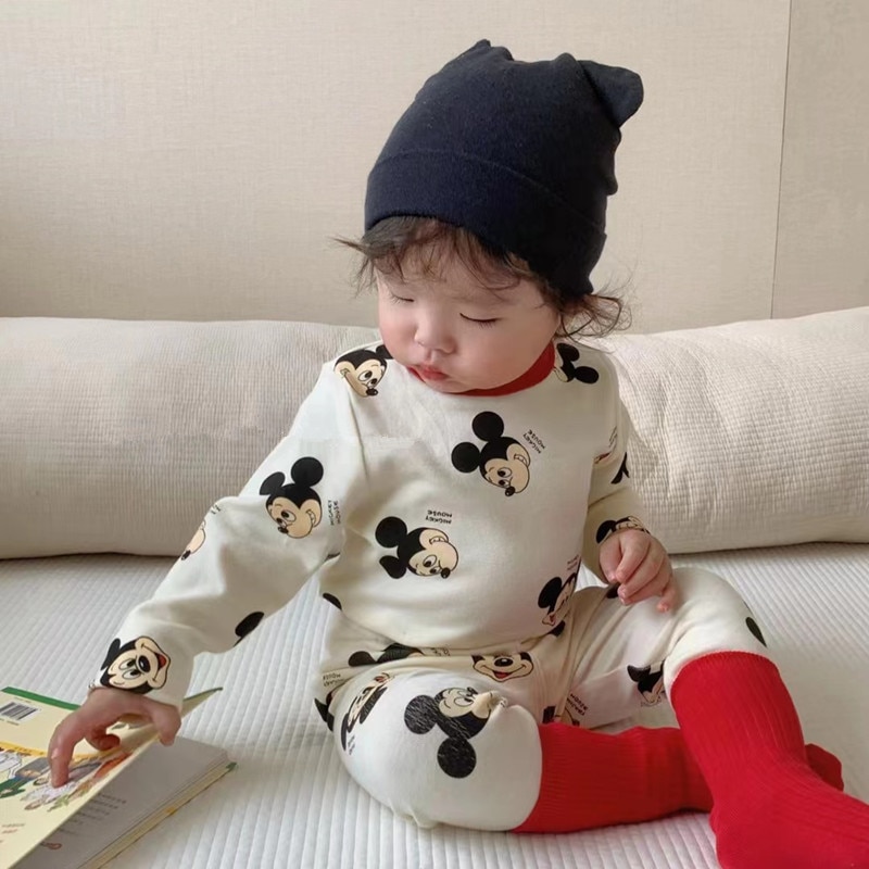 Home Clothes Underwear Suit Children's Baby Spring and Autumn Clothes Children's Warm Autumn Clothes Autumn Pants Suit