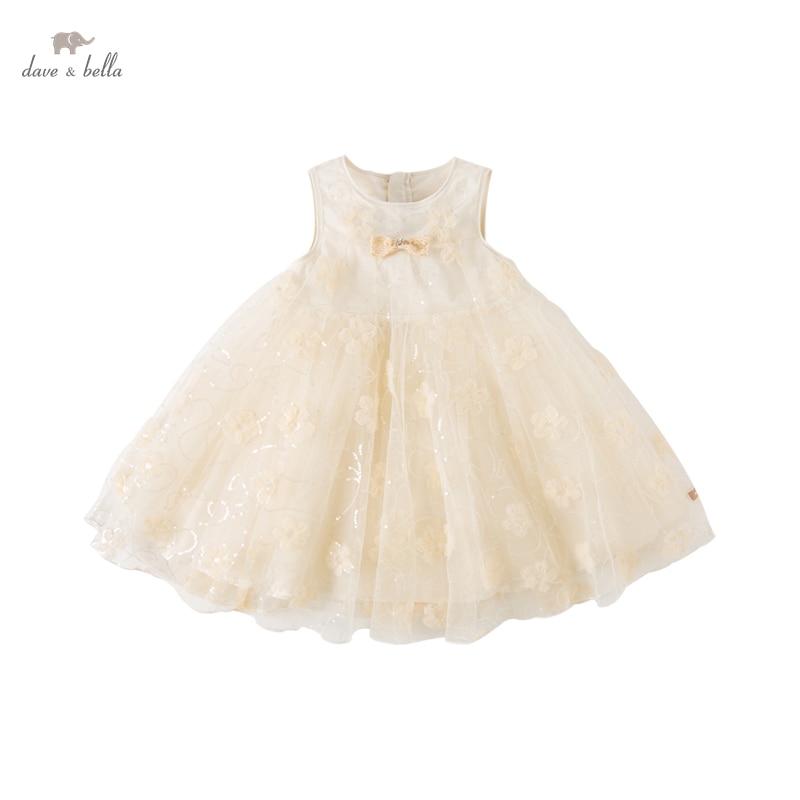 Dave Bella Girl's Net Dresses Summer New Children's Dresses Big Kids Princess Dress Children's Clothing DB2230431