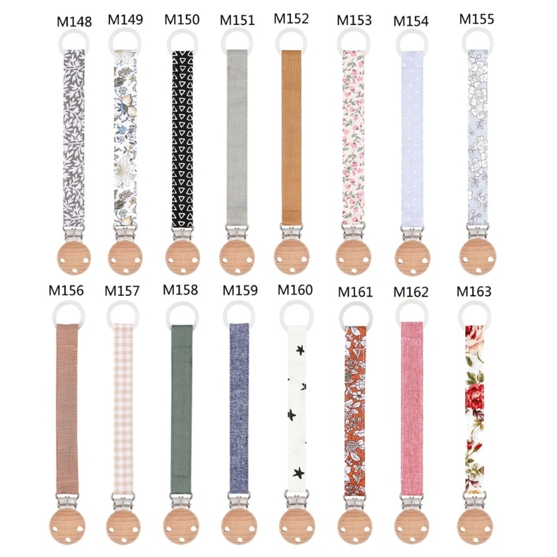 Baby Pacifier Clip Chain Soother Dummy Holder Leash Strap for Soothers Cotton Linen Nipple Holder Infant Feeding