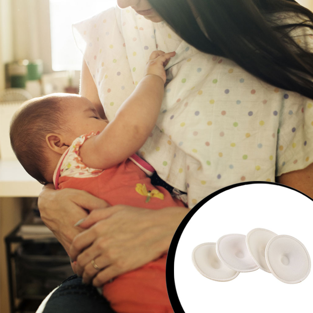 4 Pieces Maternity Women Newborn Breast Feeding Absorbency Pad Breastfeeding Baby Nursing Mat Breathable Washable