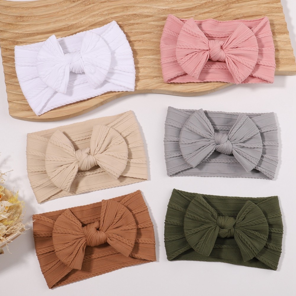 1 Pcs Big Bow Soft Baby Hat Baby Girls Boys Turban Hat Newborn Infant Cap Knitted Beanies Toddler Headwraps Kids Headwear