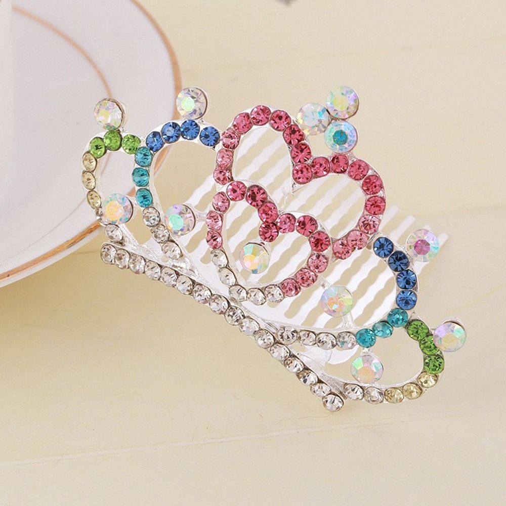 Princess Crystal Tiara Crown Hair Accessory For Girls Children Hair Comb Hairband Fashion Hair Jewelry