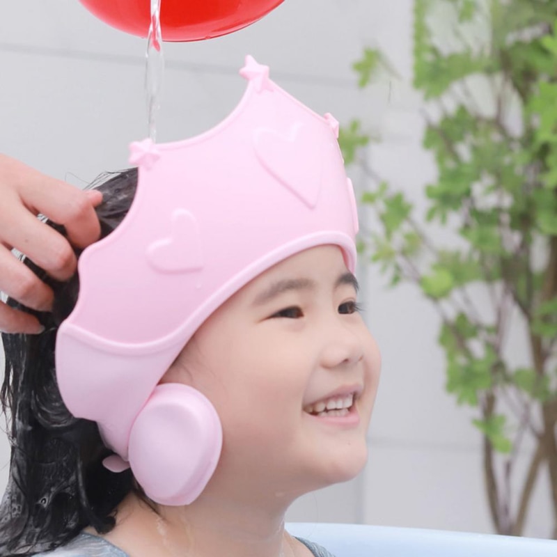 Baby Shower Cap Adjustable Hair Wash Hat For Newborn Infant Ear Protection Safe Kids Shampoo Shield Bath Head Cover chuveiro