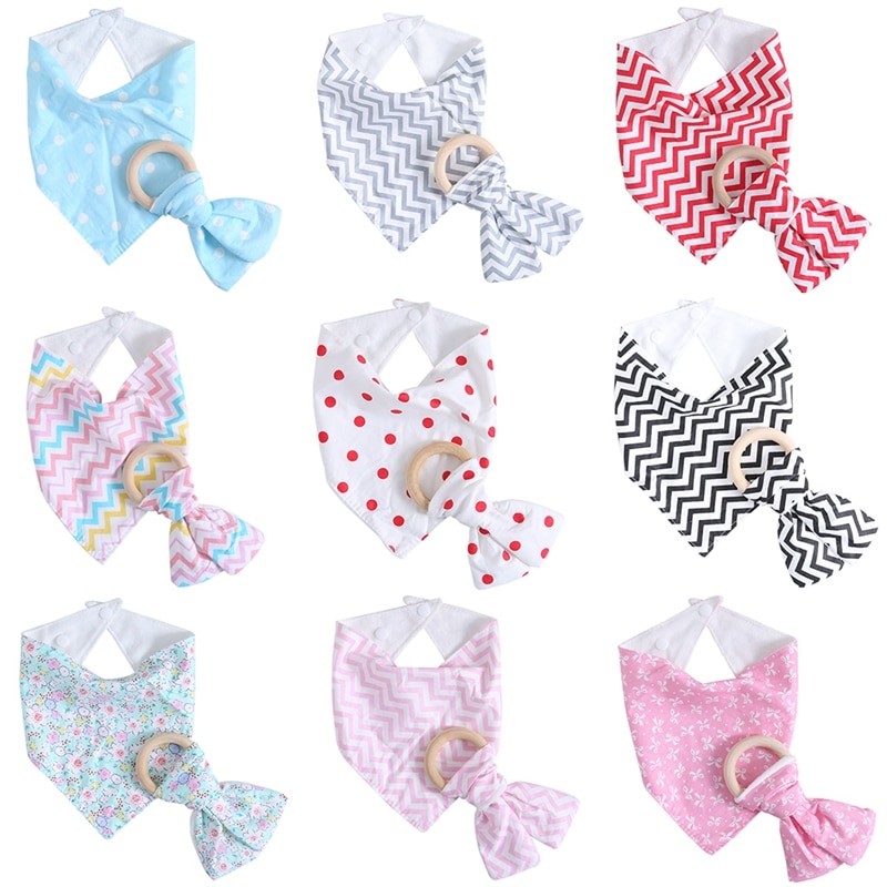 Kids Baby Unisex Feeding Saliva Towel Dribble for TRIANGLE Bandana Bibs Teether