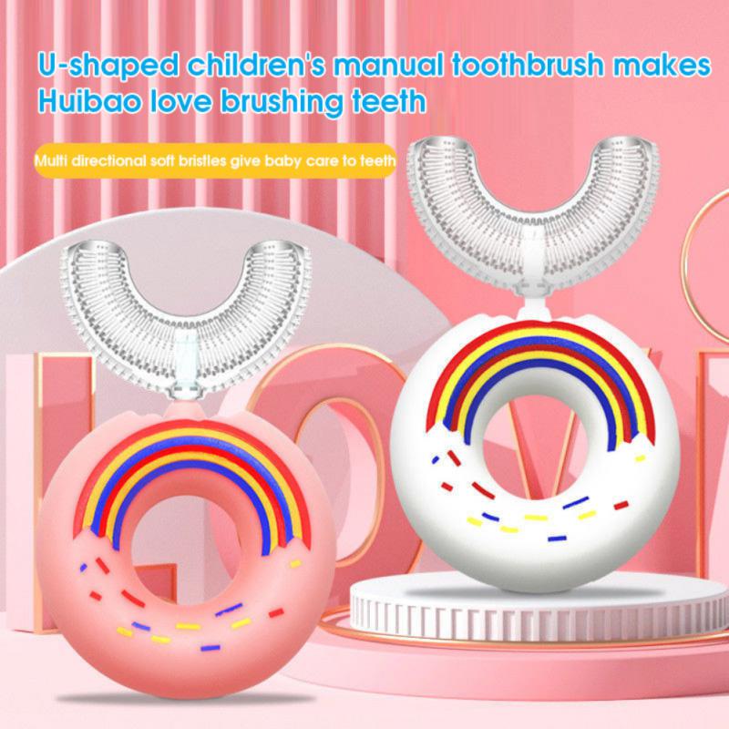 Creative Baby Tooth Brushing Artifact 2-6years Old U-shaped Kid Care Toothbrush Doughnut Shape Toothbrush Baby Toothbrush