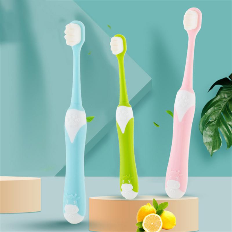 Cartoon Toothbrushes Small Brush Head New Baby Tooth Brushing Artifact Soft Easy Grasp Oral Care Cleaning Manual