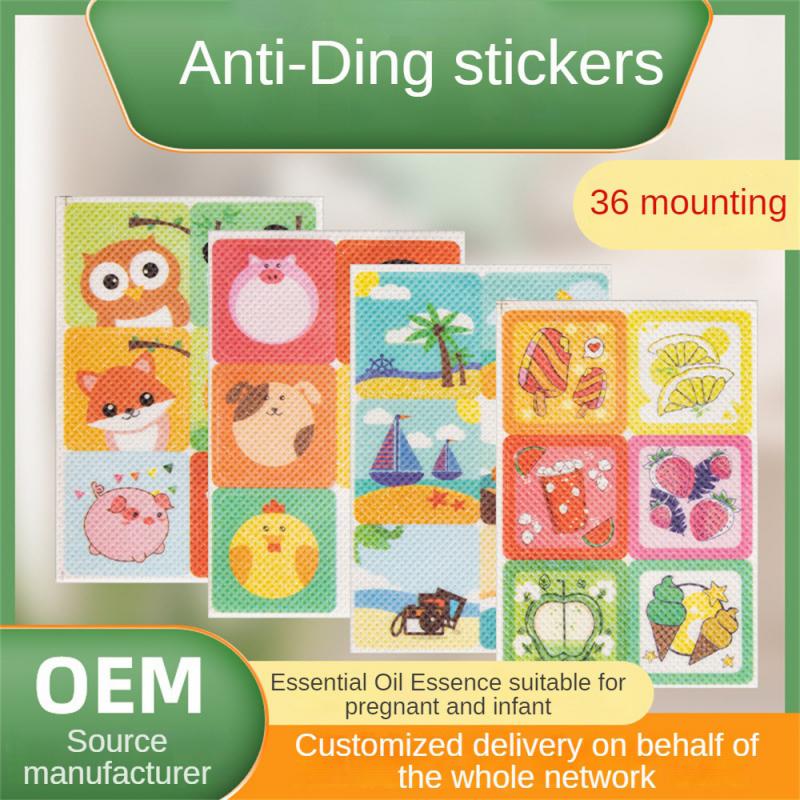 Mosquito Stickers Mild Cartoon Portable Plant Essential Oil Traceless Mosquito Paste Plant Mosquito Stickers