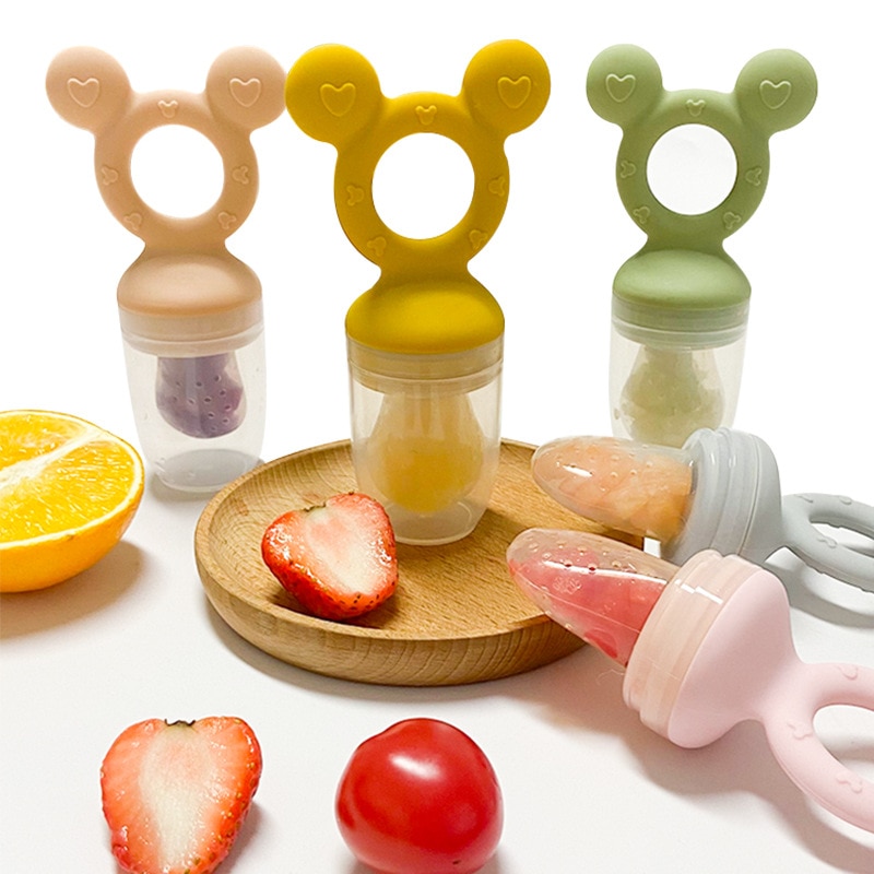 Baby Fruit Feeder Pacifier Feeding Safe Babies Stuff Fresh Food Nibbler Pacifiers for Kids Accessories Silicone Items