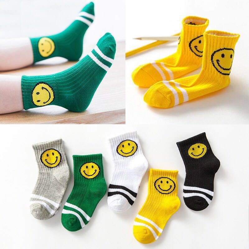 5pairs/lot 2023 New Spring Baby Socks 1-8Years Baby Cotton Socks Thick Socks Children Cotton Socks