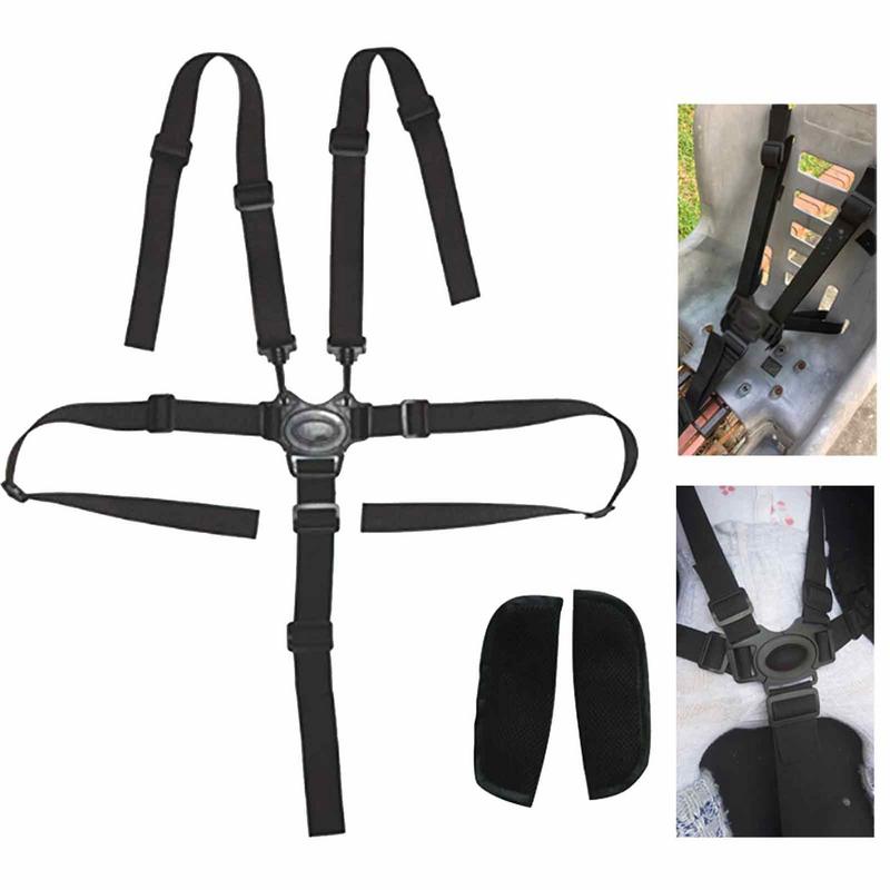 Adjustable Stroller Belt 5 Point Seat Belt Baby Safety Strap High Chair Child Universal Pushchair Harness