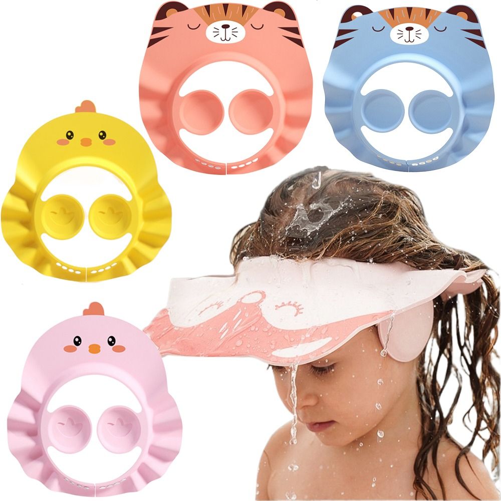 New Style Adjustable Kids Baby Shampoo Bath Bathing Cap Hat Wash Hair Shield Shampoo Cap