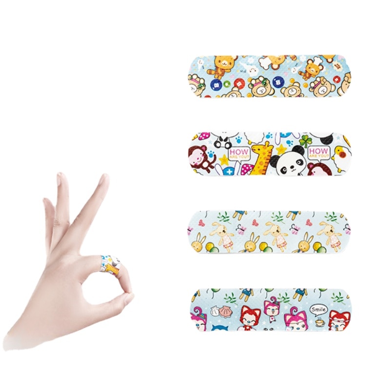 100pcs Kawaii Cartoon Band Aid for Children Kids Wound Plasters First Aid Skin Patches Medical Strips Adhesive Bandages