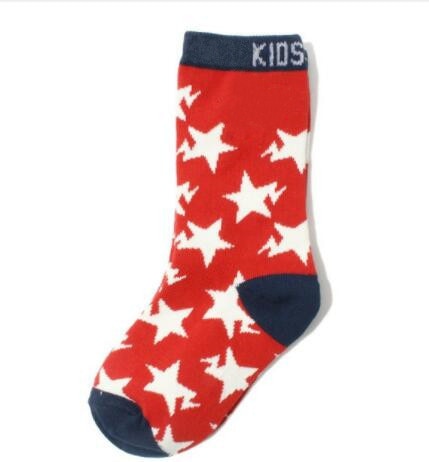 Japanese Style 1pairs Infant Kids Boy Girls Baby Unisex Long Socks Star Pattern Printed Socks Baby Gifts