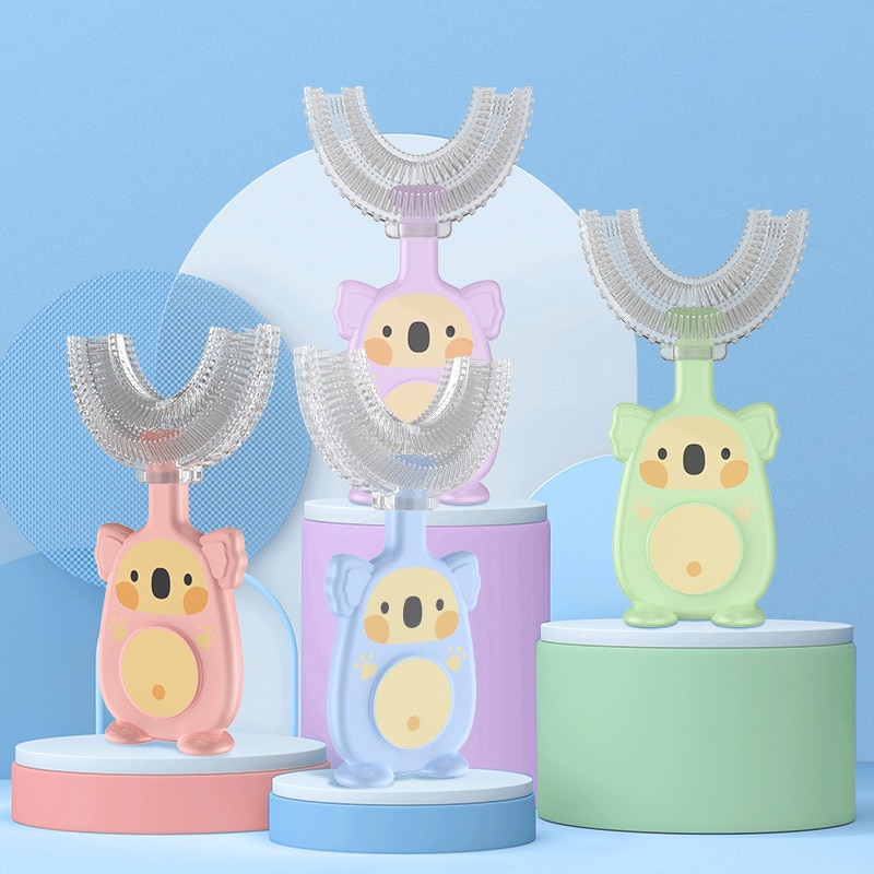 360 Degrees Teethers Cleaning Teeth Brush Cute Baby U Shape Silicone Health Care Tools Toothbrush for Children Kids Child Items