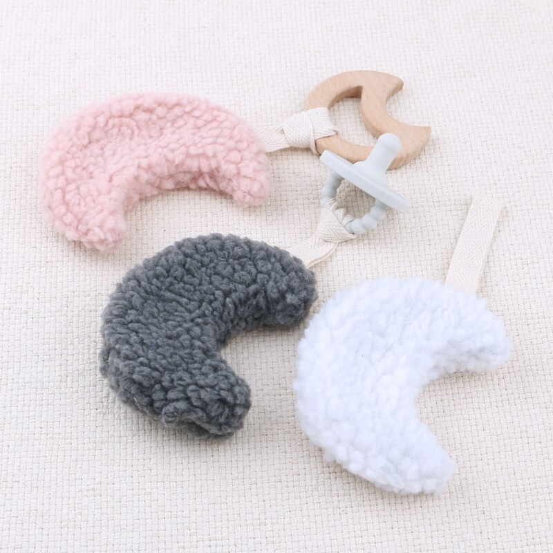 Anti-Drop Teether Chain Ornament Nipple Clip Teething Toy Decors Pacifier Moon Pendant Baby Soother Infant Shower Gift
