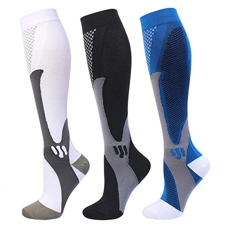 Compression Socks Varicose Veins Men's And Women's Sports Socks Football 20-30 Mmhg Elastic Anti Fatigue Pain Relief W