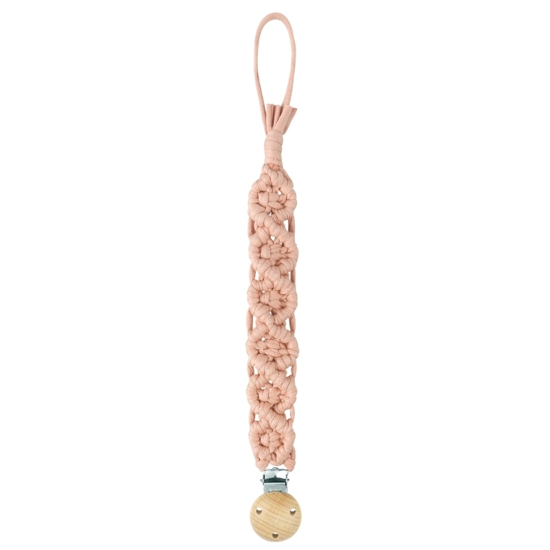Handmade Crochet Baby Anti-drop Soother Pacifier Chain Nipple Dummy Holder Clip