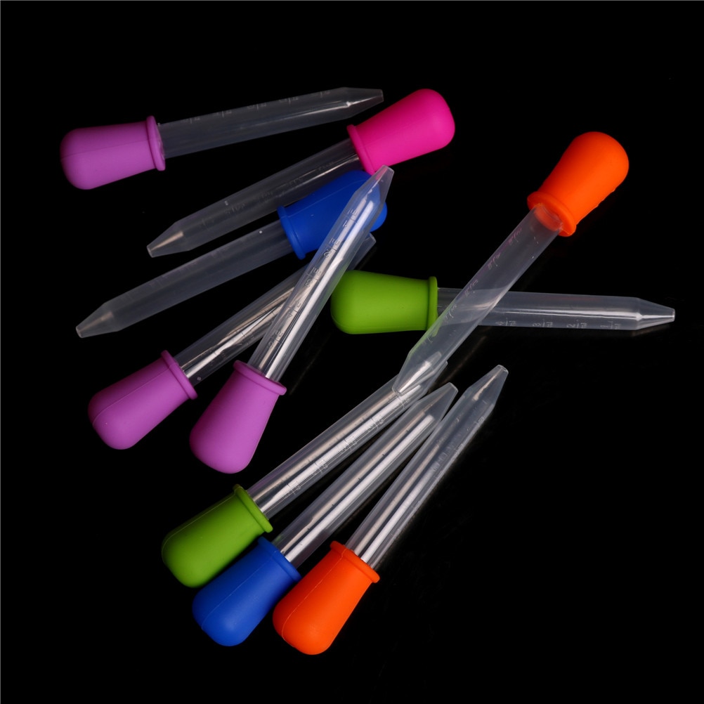 1pc 5ml Clear Silicone Plastic Baby Feeding Medicine Dropper Spoon Pipette Liquid Food Dropper Burette Infant Utensils Randomly