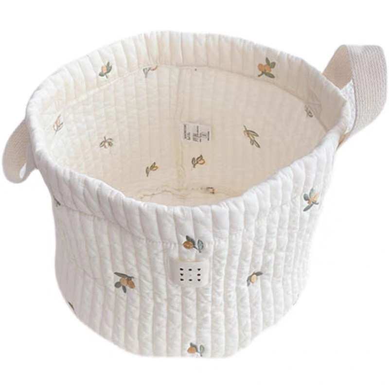 new baby storage basket quilted fabric high-value storage basket cute toy storage bucket organizing basket