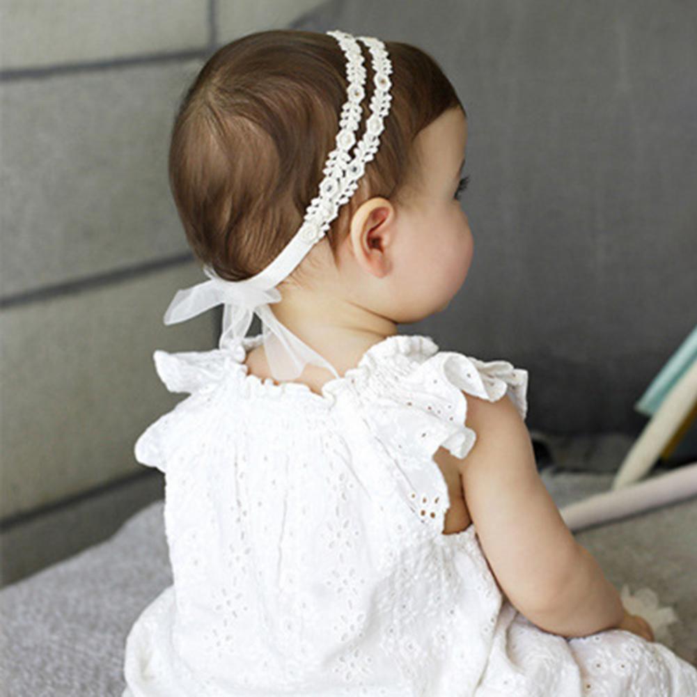 Hair Band Comfortable for Baby Newborn Elastic Lace Bows Headband Toddler Baby Baptism for Baby