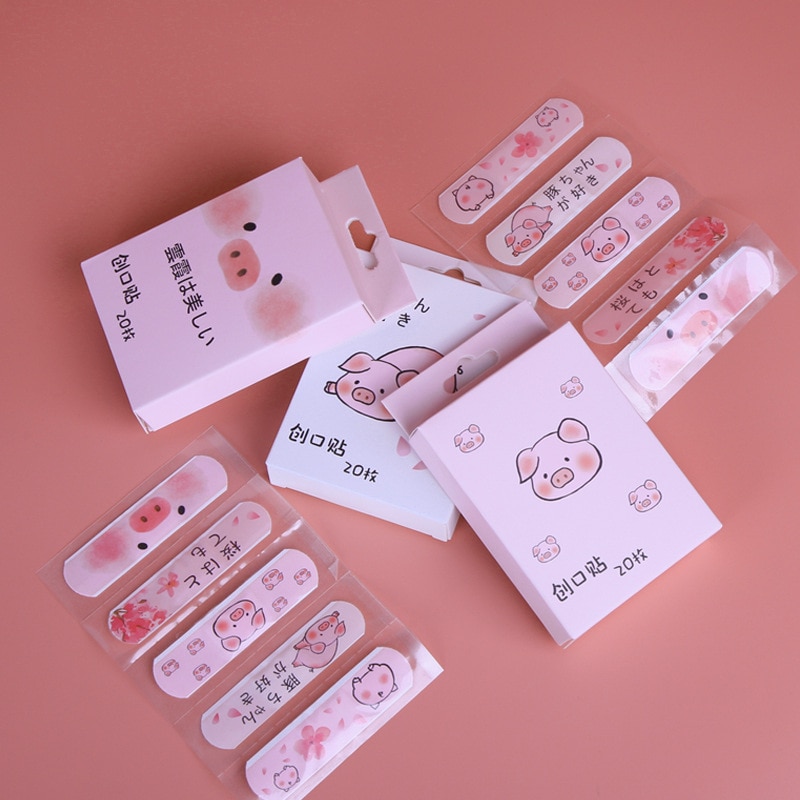 20pcs/lot Adhesive Plaster Bandages Portable First Aid Emergency Breathable Cute Cartoon Patterned Hemostasis for Kids Children
