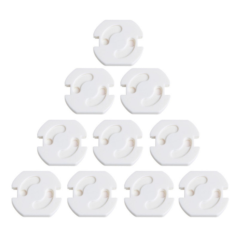 5pcs EU Standard Electrical Socket Safety Protective Cover Plug Cap for Baby Anti Electric Shock Plugs Protector Round 2 Holes