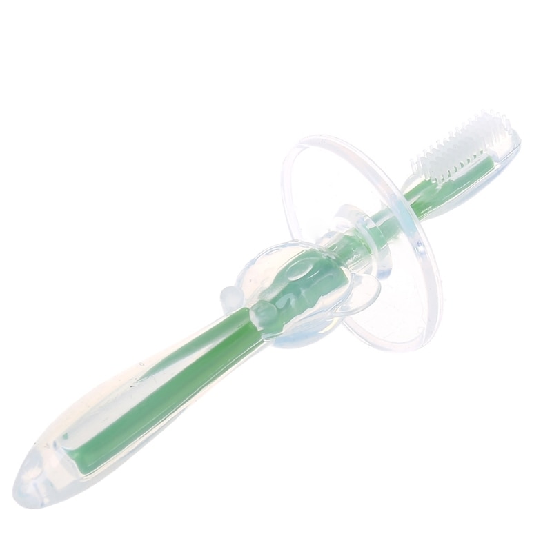 Baby toothbrushes Set Tongue Training Safety Cover Design Soft Healthy Infant Brushing Teeth Easy-to-Grasp Handles