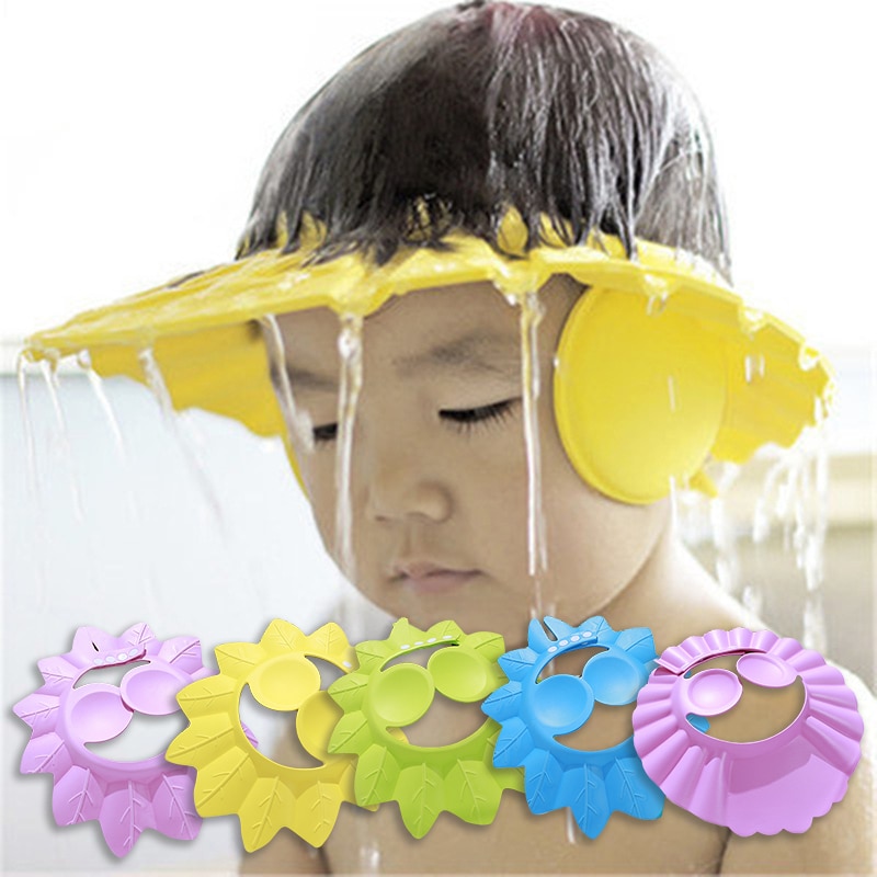Baby Shampoo Cap Kids Shower Bathing Protect Soft Cap Hat for Baby Wash Hair Shield EVA Children Bathing Shower Cap Hat Infant