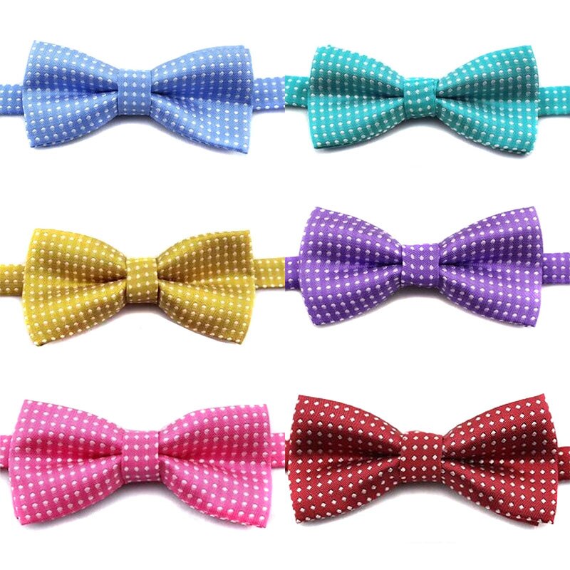 1Pcs Children's Bows Bow Tie Party Supplies Performing Kids Accessories Polyester Solid Color Necktie Bowtie Fashion Ties