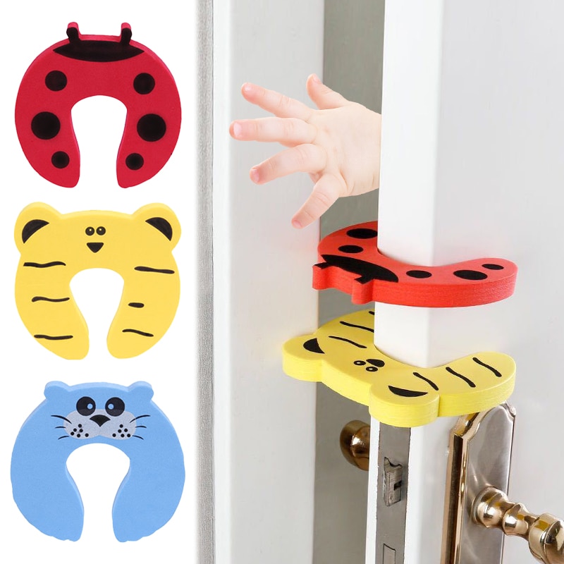 5 Pack Baby Safety Newborn Furniture Protection Carmen Suction Safe Cute Animal Care Child Lock Finger Protector