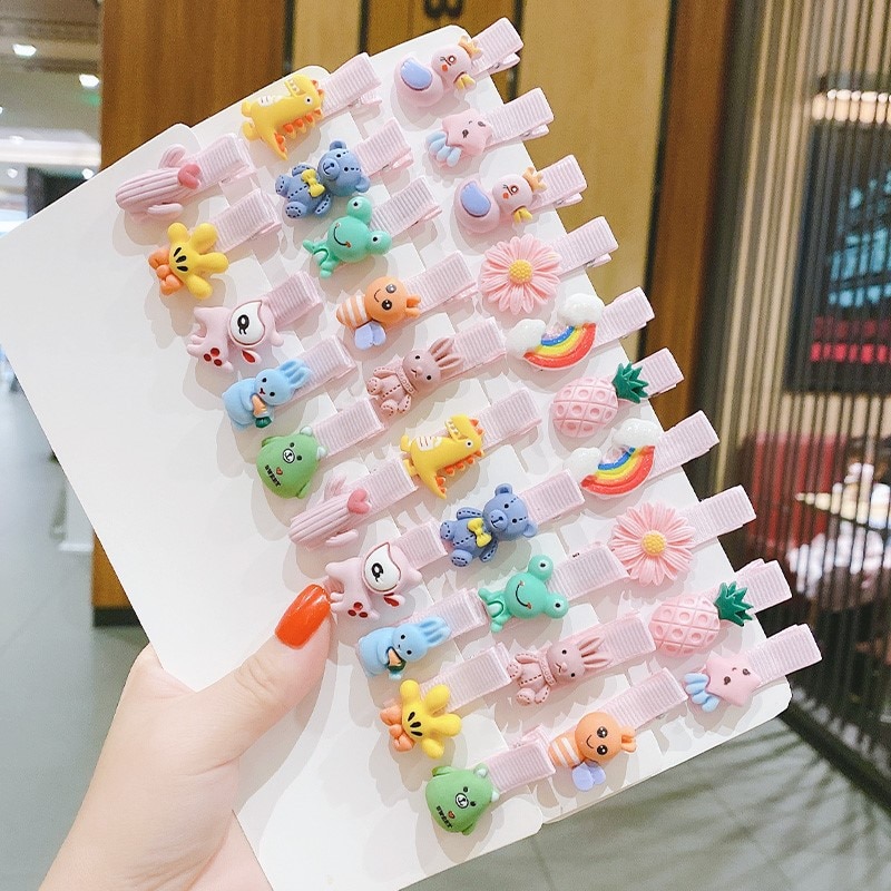 New Cartoon Fruit Children's Hair Clips Cute Hair Clips Soft Baby Headdress Harmless Baby Side Clip Hair Girls Headwear
