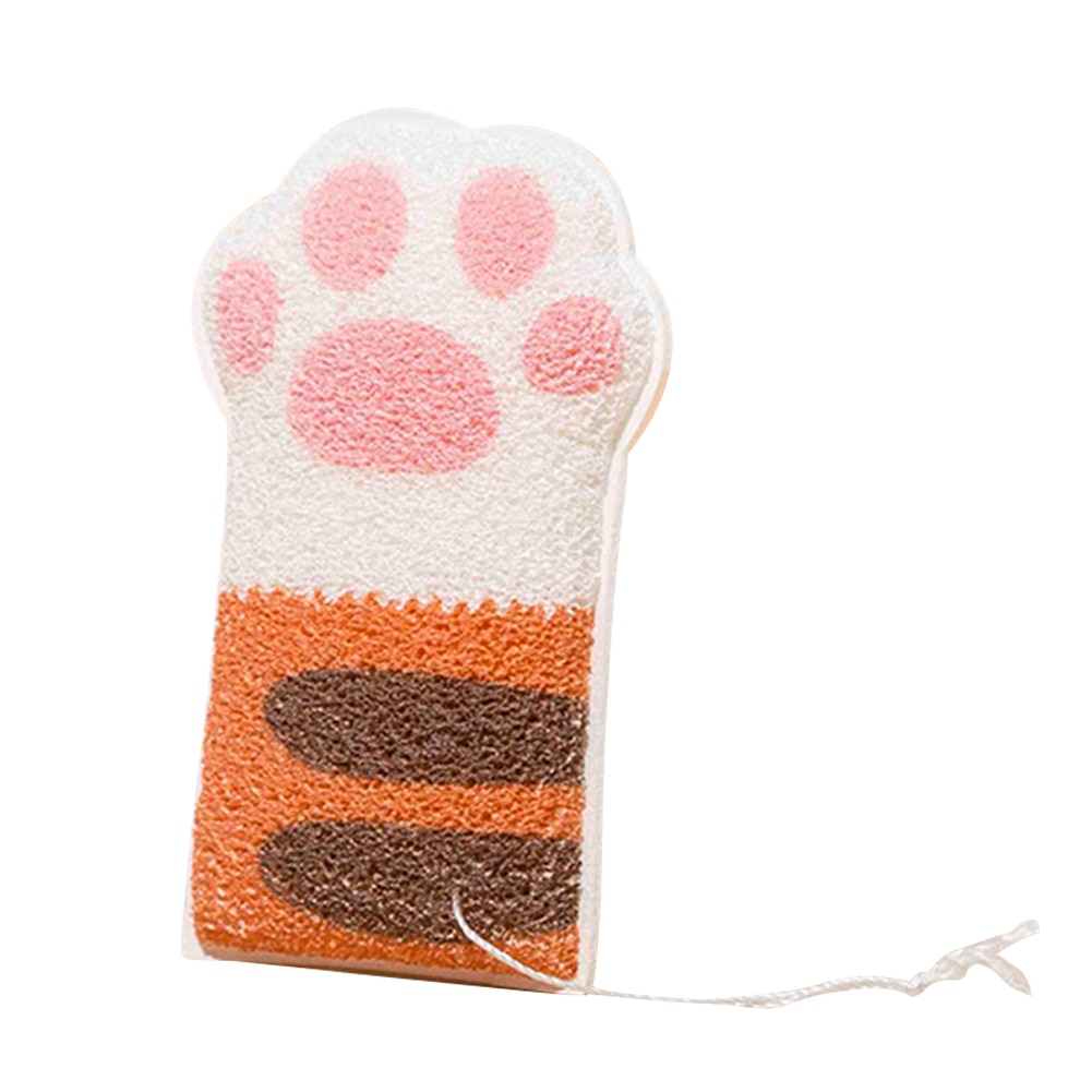 Extra Soft Cartoon Hydrophilic Baby Bath Sponge Hanging Comfortable Spa Shower Cleaning Skin Cat Paw Elastic Cute Dirt Removal
