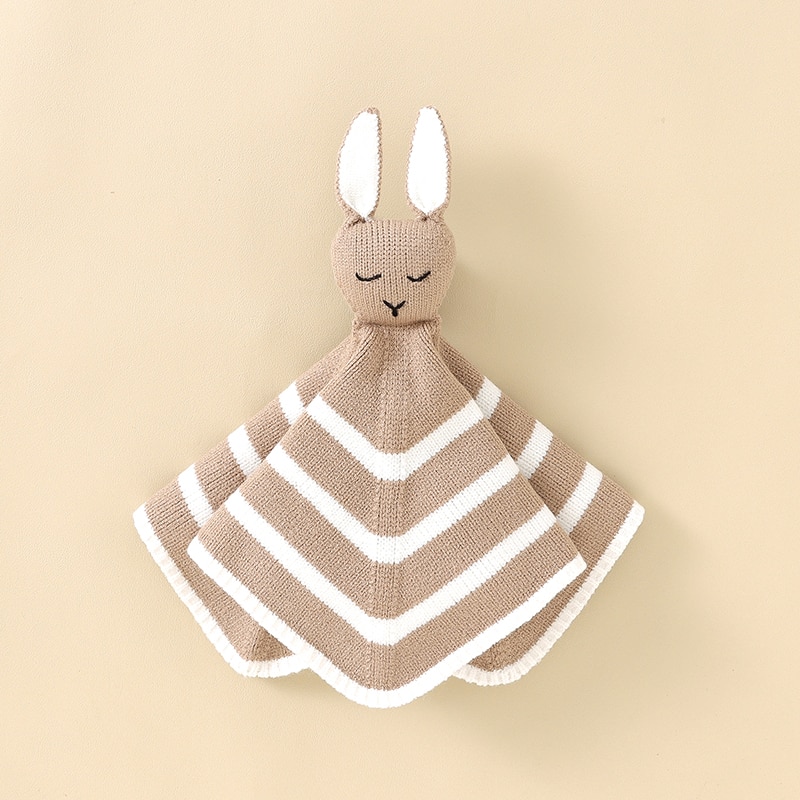 New Born Baby Soothe Appease Towel Soft Comfortable Knit Infant Boys Girls Muslin Bib Stuffed Security Blanket Toddler Facecloth