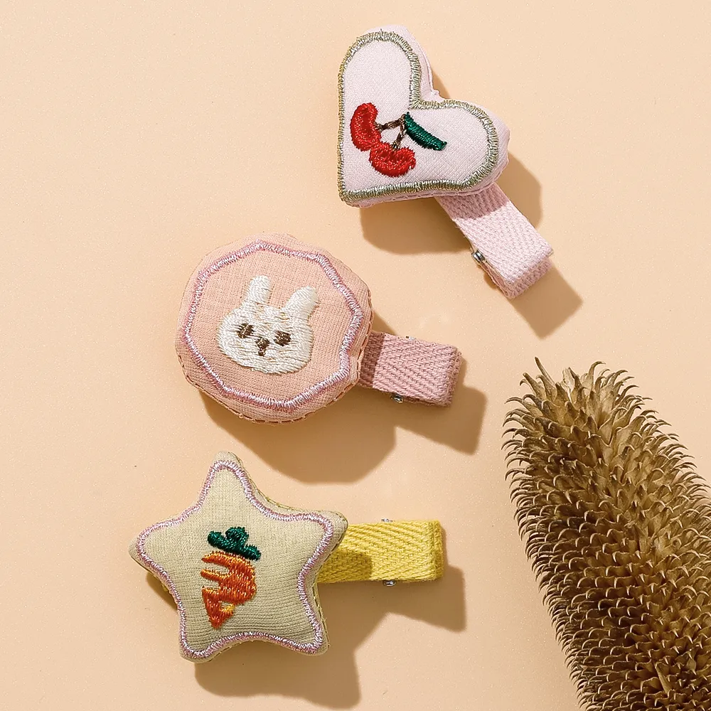 Hair Clips Polyester-cotton Cartoon Various Pattern Design Hairpin Not Hurt Hair Hairpin Baby Girls Headwear Hair Accessories