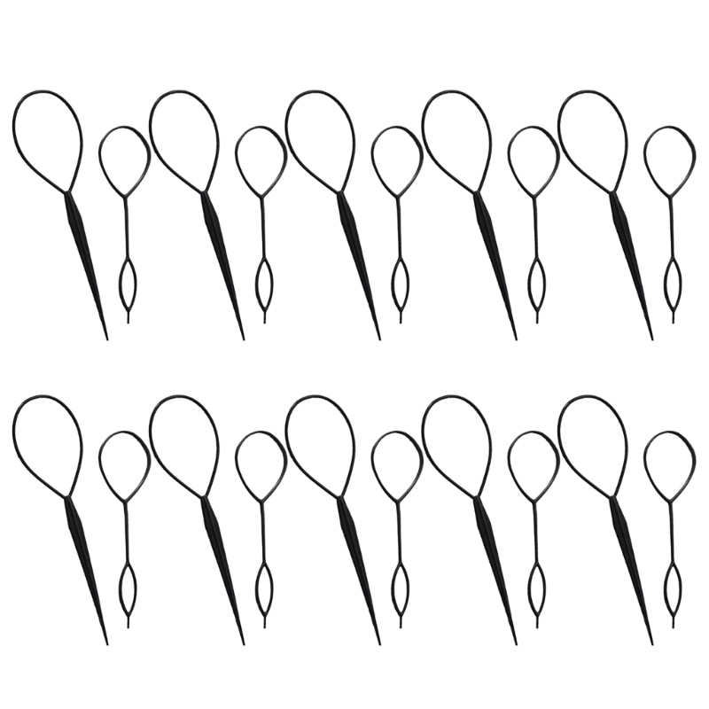 Hair Tail Tools 10 Pack Quick Hair Braiding Accessories Hair Styling Tool Ponytail Maker Topsy Hair Tail Tool Women Gift